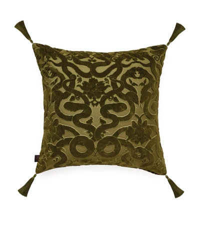 House Of Hackney Large Velvet Anaconda Cushion (60cm X 60cm) In Multi