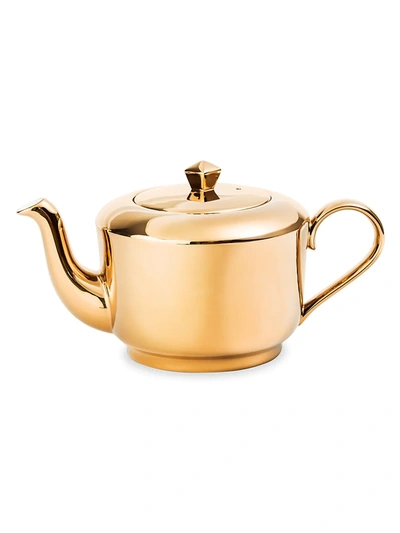 Richard Brendon Reflect Metallic Bone China Teapot In Gold
