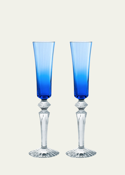 Baccarat Mille Nuits Flutissimo Flutes, Set Of 2 In Blue