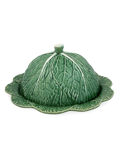 Bordallo Pinheiro Cabbage Cheese Tray (15cm X 35cm) In Green