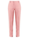 N°21 Mid-rise Slim-leg Stretch-crepe Trousers In Pink