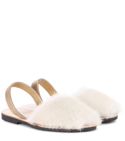 Del Rio London Exclusive To Mytheresa.com - Classic Fur Sandals In White