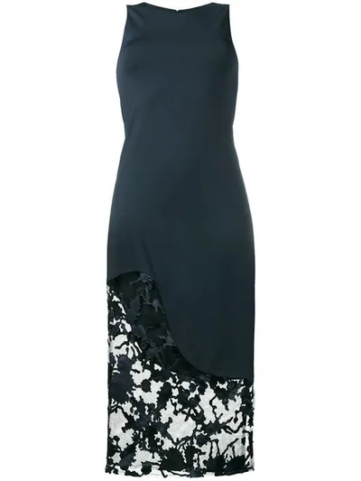 Haney Natasha Lace Insert Dress In Blue