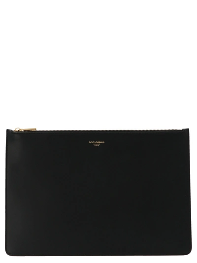 Dolce E Gabbana Men's  Black Leather Pouch