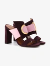 Neous Burgundy Suede Ring 105 Mules In Pink/purple