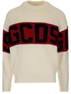 Gcds Band Logo Sweater In White