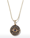 Sydney Evan Small Diamond Evil Eye Medallion Necklace In Gold