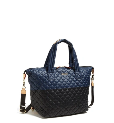 Mz Wallace Large Sutton Tote - Blue In Black