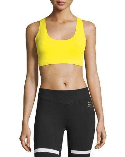 Monreal London Essential Sports Performance Bra W/o Cups In Citron