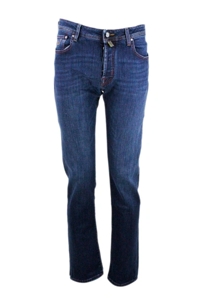 Jacob Cohen Mid Rise Slim Fit Jeans In Blue