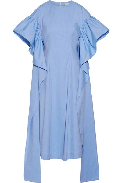 Rejina Pyo Grace Ruffled Cotton-chambray Midi Dress
