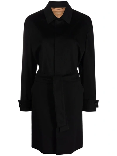 Agnona Single-breasted Cashmere Coat In Black