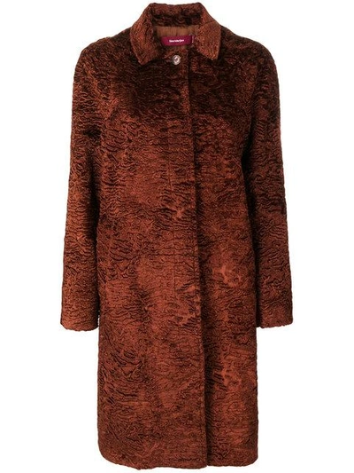 Sies Marjan Ripley Faux Fur Coat In Brown