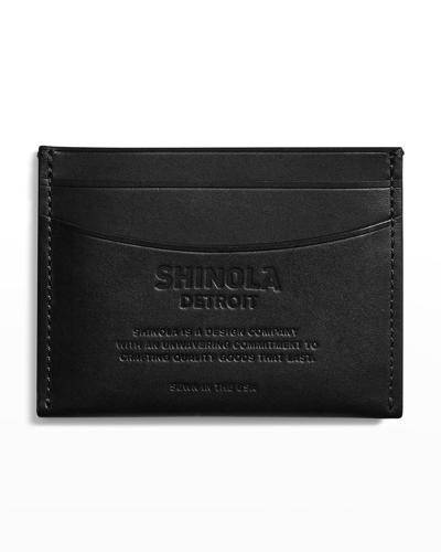 Shinola Men's Five-pocket Vachetta Leather Card Case In Black