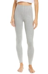 Lunya Rib Cozy Organic Cotton Blend Leggings In Mellow Grey Heather