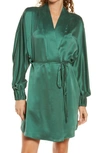 Lunya Washable Silk Robe In Opulent Green