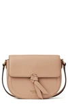 Kate Spade Knott Medium Leather Saddle Bag In Raw Pecan