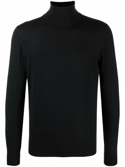 Dell'oglio Roll-neck Merino Jumper In Black