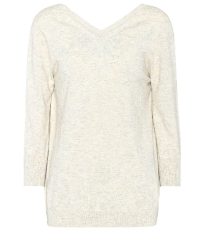 Isabel Marant Étoile Kizzy Cotton And Wool-blend Sweater In Light Grey
