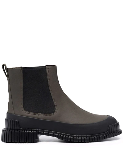 Camper Colour-block Ankle Boots In Green
