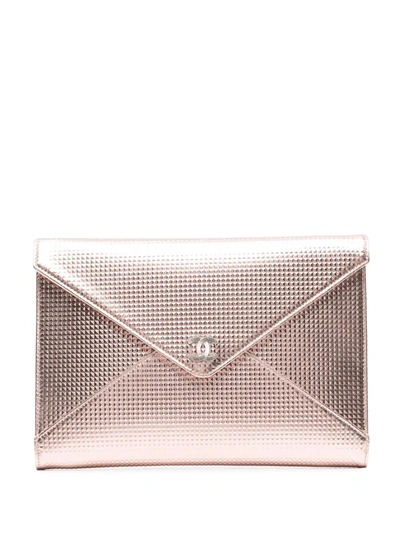 Pre-owned Chanel 2017-2018 Cube Clutch Bag In Pink