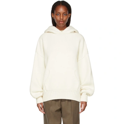 Fear Of God Off-white Wool Knit Hoodie In 107 Cream