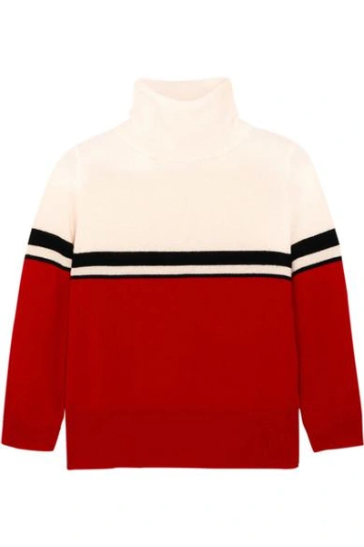 Madeleine Thompson Amy Color-block Cashmere Turtleneck Sweater