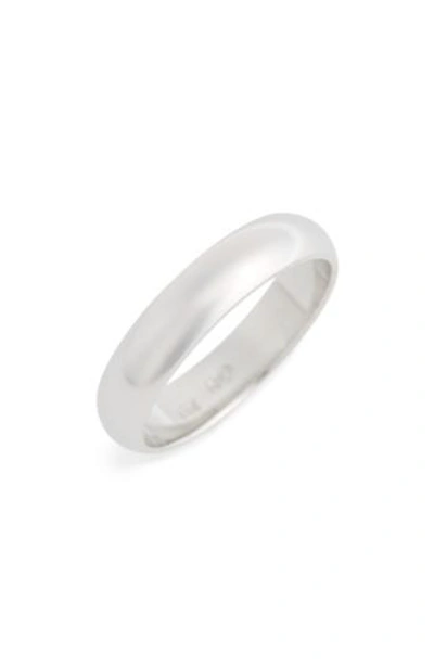 Wwake Harmony Half Round Classic Band Ring (nordstrom Exclusive) In White Gold