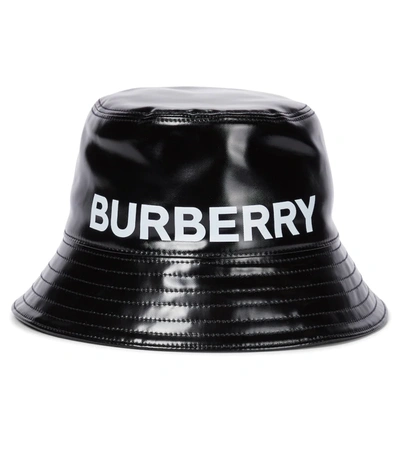 Burberry Boys Black Kids Gabriell Logo-print Coated Canvas Bucket Hat 8-12 Years