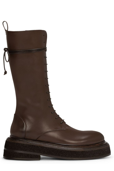 Marsèll Zuccone Leather Boot In Marrone
