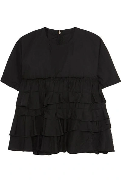 Comme Des Garçons Comme Des Garçons Tiered Ruffled Poplin Top