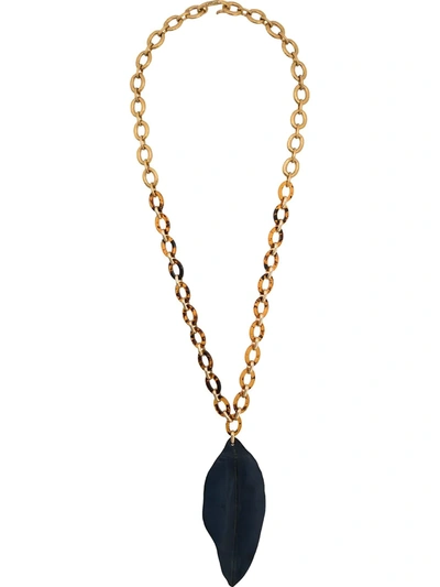 Marni Long Pendant Necklace In Blue