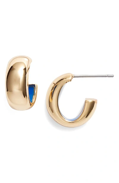 Jenny Bird Mavi Huggie Earrings In High Polish Gold