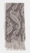 Isabel Marant Firnali Paisley-pattern Alpaca-blend Scarf 170cm In Black 01bk