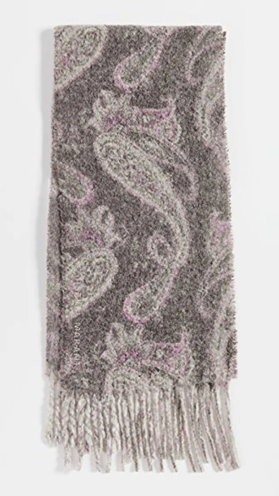 Isabel Marant Firnali Paisley-pattern Alpaca-blend Scarf 170cm In Black 01bk