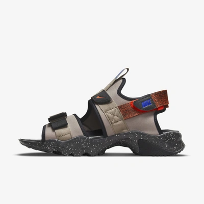 Nike Canyon Slide Sandals In Moon Fossil,orange,black,racer Blue