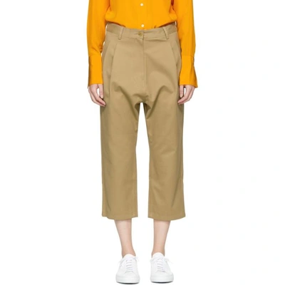 Studio Nicholson Tan Bonsai Trousers | ModeSens