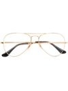 Ray Ban Aviator Optics Glasses In Metallic