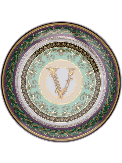 Versace Tableware Baroque Mosaic 陶瓷餐盘（17厘米） In Green