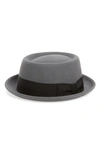 Bailey Darron Wool Felt Pork Pie Hat In Gunmetal