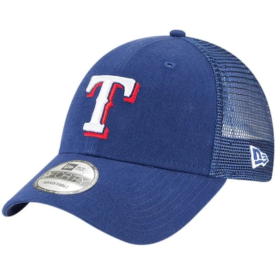 New Era Men's Royal Texas Rangers Trucker 9forty Adjustable Snapback Hat