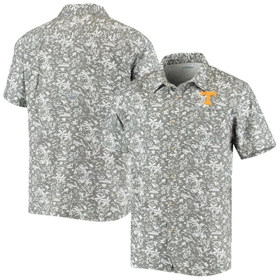 Columbia Men's Charcoal Tennessee Volunteers Super Slack Tide Button-up Shirt In Gray