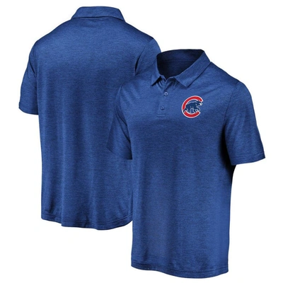 Fanatics Men's Royal Chicago Cubs Iconic Striated Primary Logo Polo Shirt