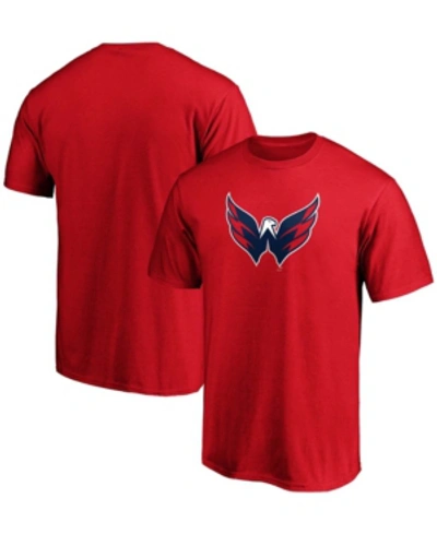 Fanatics Branded Navy Washington Capitals Primary Team Logo T-shirt In Red