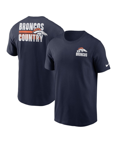 Nike Men's Big And Tall Navy Denver Broncos Logo Essential Legend Performance T-shirt