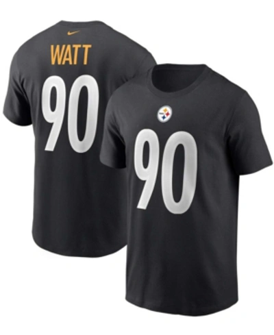 Nike Men's Big And Tall T.j. Watt Black Pittsburgh Steelers Name And Number T-shirt