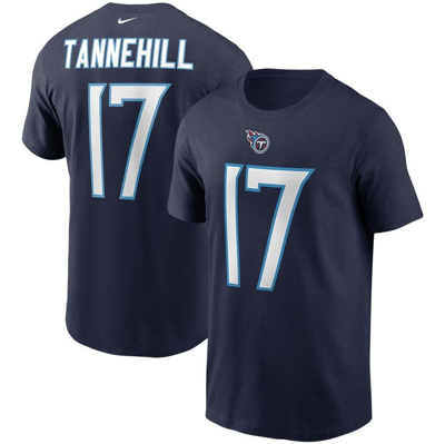 Nike Men's Ryan Tannehill Navy Tennessee Titans Name And Number T-shirt