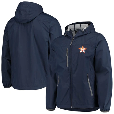 G-iii Sports By Carl Banks Men's Navy Houston Astros Double Play Hoodie Full-zip Jacket