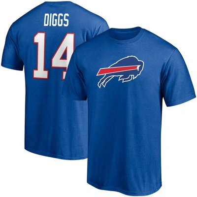 Fanatics Men's Stefon Diggs Royal Buffalo Bills Player Icon Name And Number T-shirt