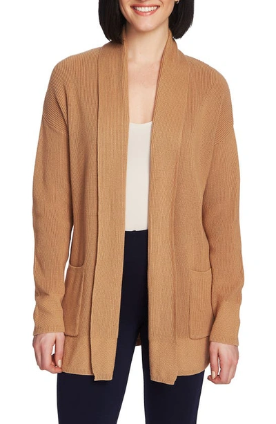 Chaus Open Front Long Cardigan In Light French Truf